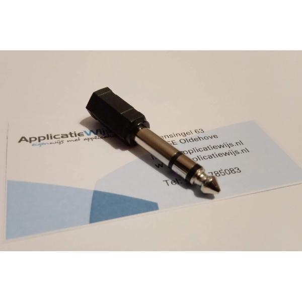 Newtronics - Voordeelpak 2 stuks - Audio adapter 3.5mm jack female - 6.3mm jack male - Stereo stekker