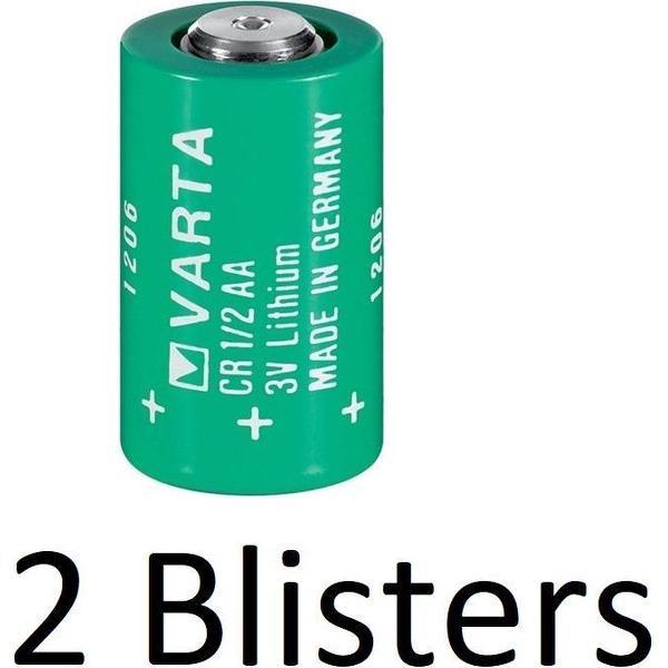 2 Stuks (2 Blisters a 1 st) Varta CR 1/2 AA lithium (3,0V)