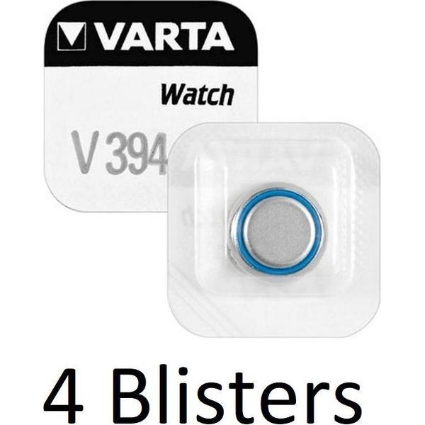 4 Stuk (4 Blisters a 1 st) Varta SR936 SW/SR45 SW/V394 Zilveroxide 1.55V niet oplaadbaar