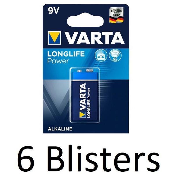 Varta 9v E-Block 6 Stuks