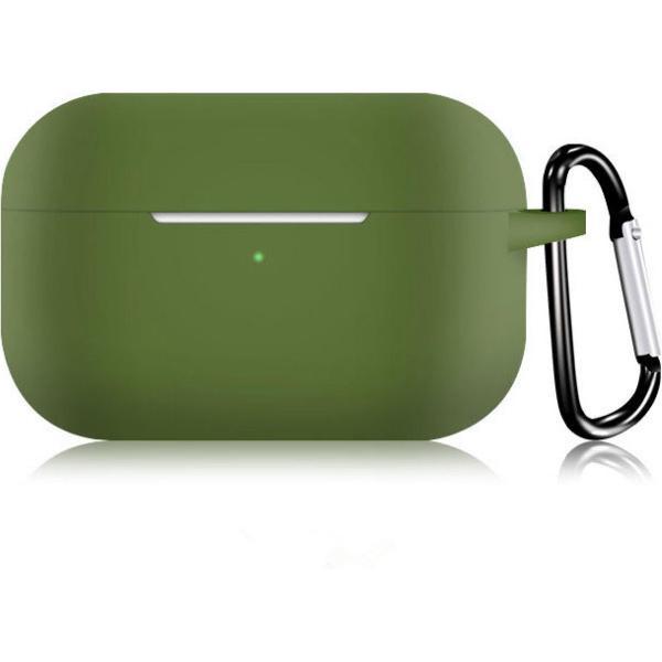 KELERINO. Siliconen Case voor Apple AirPods Pro - Met Haak - Groen
