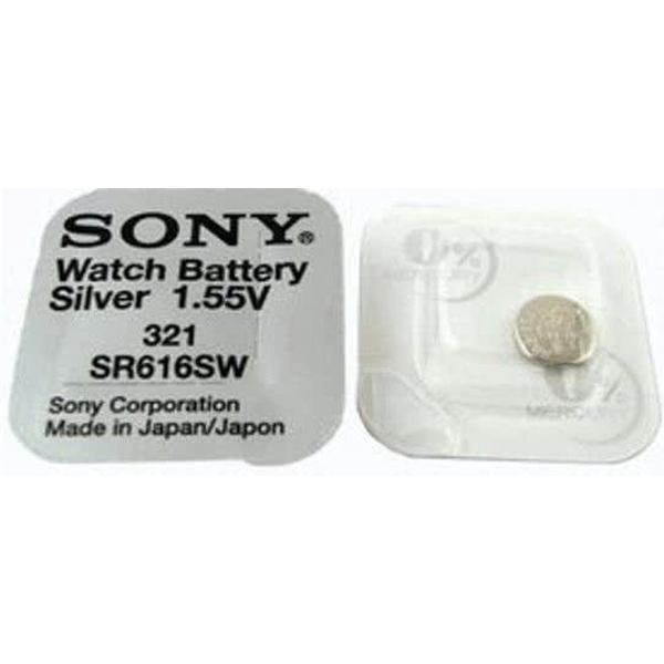 Sony 321, SR616SW, SR65, V321 knoopcel horlogebatterij