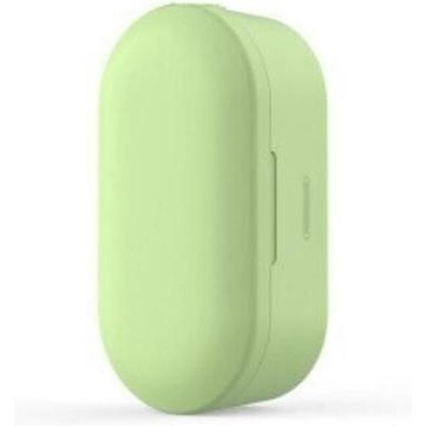 QCY T2C met de NIEUWE realtek VPH chip! | Volledig draadloze oordopjes | BT 5.0 | Wit met groene siliconen beschermhoesje