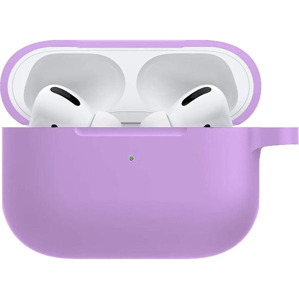 Hoesje voor Apple AirPods Pro Case Siliconen Hoes - Lila