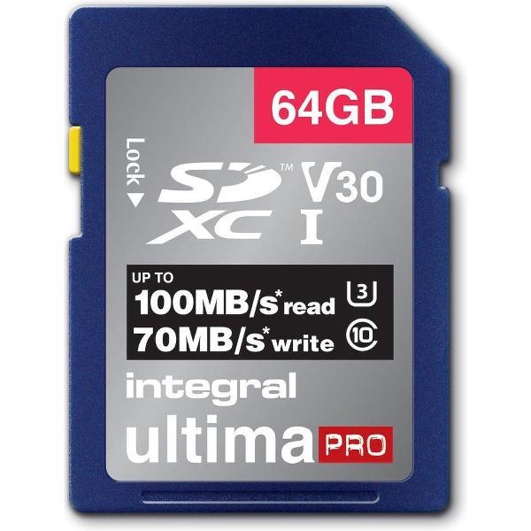 Integral INSDX64G-100/70V30 flashgeheugen 64 GB SD UHS-I
