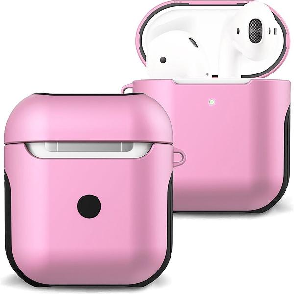 Hoesje Voor Apple AirPods 2 Case Hoes Hard Cover - Licht Roze
