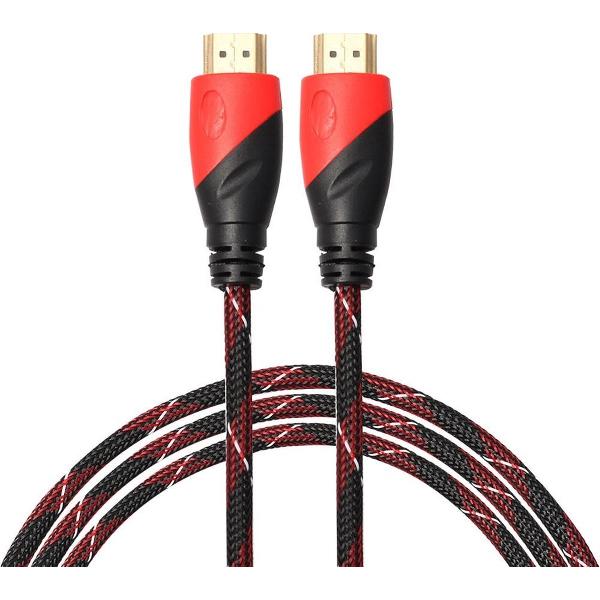 HDMI kabel 1.8 meter - HDMI naar HDMI - 1.4 versie - High Speed - HDMI 19 Pin Male naar HDMI 19 Pin Male Connector Cable - Red line