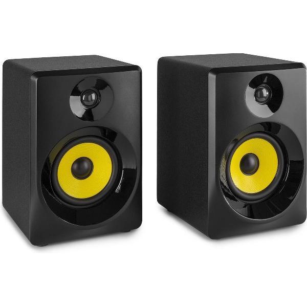 Studio monitor speakers - Vonyx SMN50B actieve studio monitor speakerset 140W - 5 inch - Zwart