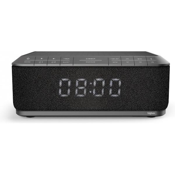 Bigben Wekkerradio - Draadloze Telefoon Oplader - Grijs