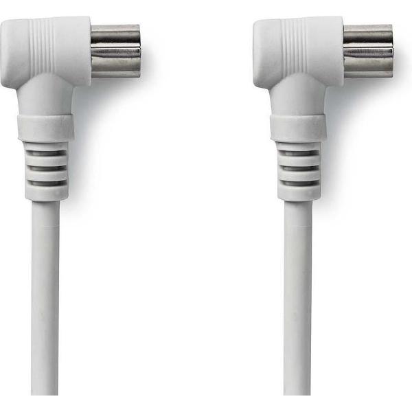 Nedis CSGP40100WT50 Coaxkabel 90 Db Iec (coax) Male Haaks - Iec (coax) Female Haaks 5,0 M Wit