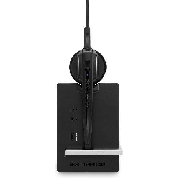 EPOS | Sennheiser D 10 Phone Monauraal oorhaak, Hoofdband Zwart, Zilver hoofdtelefoon