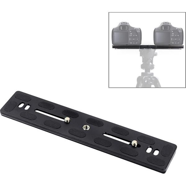 PULUZ 200 mm lengte PU-200 aluminium-magnesiumlegering snelkoppelingsplaat QR-klem voor Benro B3 / J2 / J3 statiefkogelkop