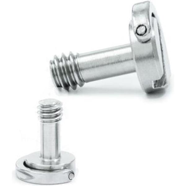 BEXIN LS095 2 STUKS D-ringschroeven Cameraplaatbevestiging 1/4 inch Quick Release-schroeven