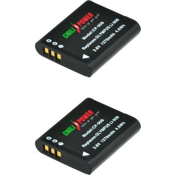ChiliPower Olympus Li-90B / Li-92B camera batterij - 2 stuks verpakking