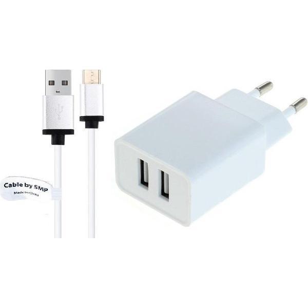 2,4A oplader en oplaadkabel. 1 m Oplaadsnoer met adapter stekker Past ook op Alcatel. Sesame 201D, Shine Lite, U5, OT-998, Pixi 2, Pixi 3, Pixi 4 Plus Power, Pixi First