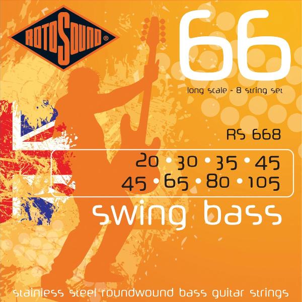 bas snaren RS668 8-string Swing bas 66, Stainless Steel