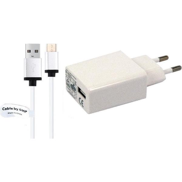 2A lader TUV gekeurd 1 m Oplaadkabel en oplader adapter met stekker. Past ook op Vodafone. o.a. Smart E8, Smart N8, Smart Platinum 7, Smart Speed 6
