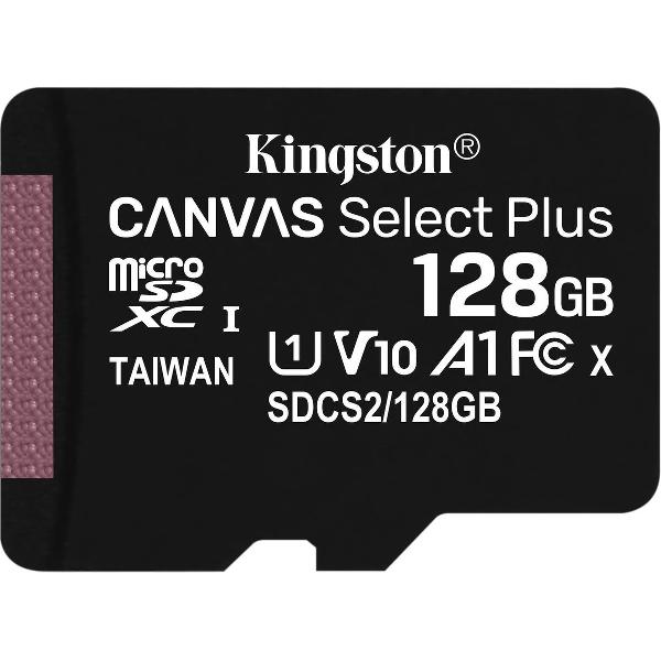 Kingston Technology Canvas Select Plus flashgeheugen 128 GB MicroSDXC Klasse 10 UHS-I