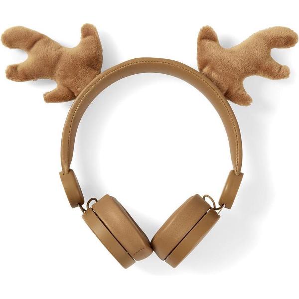 Nedis HPWD4000BN Bedrade Koptelefoon 1,2 M Ronde Kabel On-ear Afneembare Magnetische Oren Rudy Reindeer Bruin