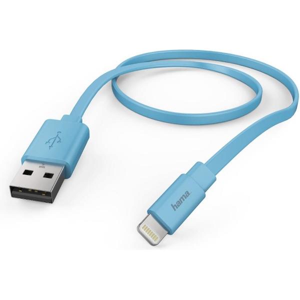 Hama Oplaad-/gegevenskabel Lightning 1,2 M Blauw