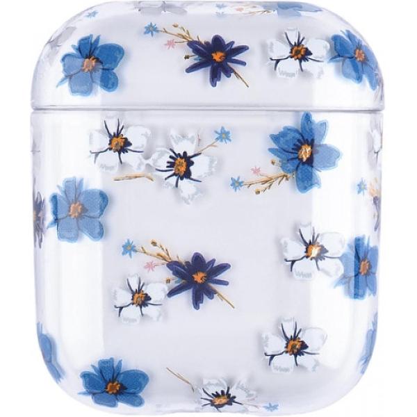 Hidzo Hoes Voor Apple's Airpods - Blauwe Bloemen