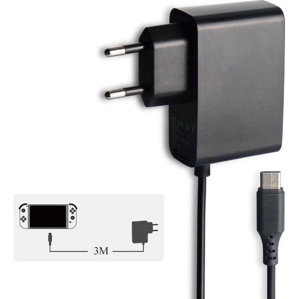 2.4A AC Adapter Oplader 3M kabel Voor Nintendo Switch