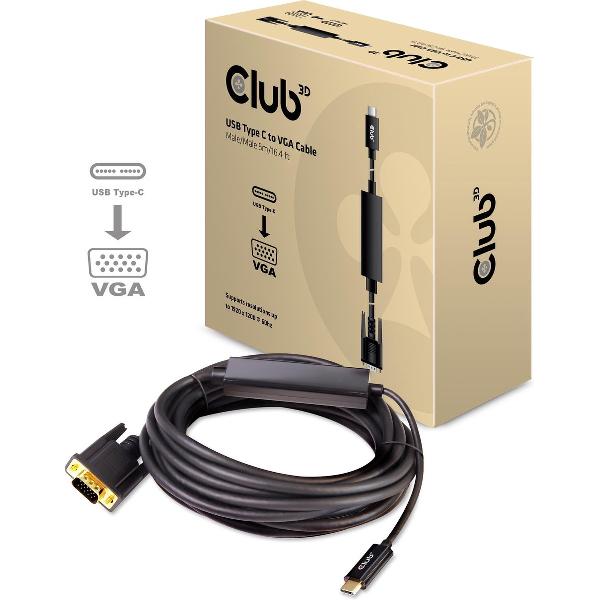 club3D USB Aansluitkabel 5.00 m CAC-1512 Vlambestendig Zwart