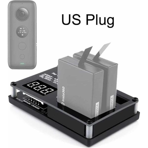 Micro USB 3 PCS batterijlader voor Insta360 ONE X panoramische camera (Amerikaanse stekker)
