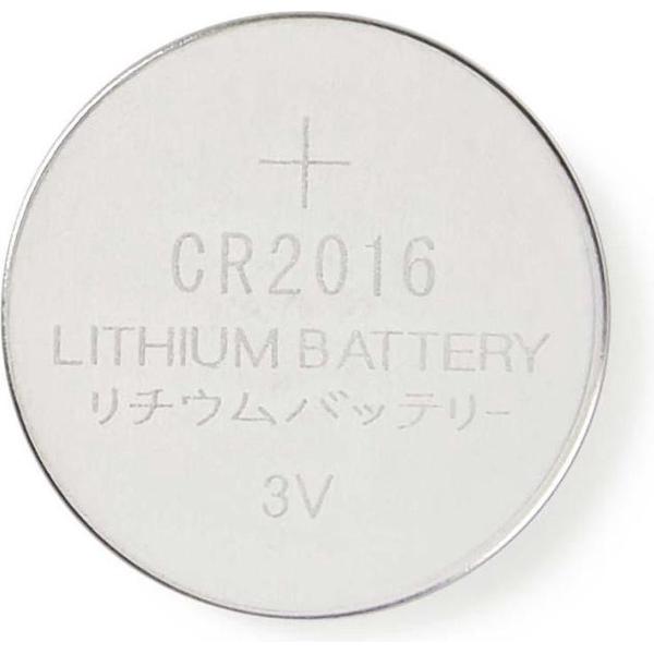 Nedis - Nedis BALCR20165BL Lithium Knoopcel-batterij Cr2016 3 V 5 Stuks Blister - 30 Dagen Niet Goed Geld Terug