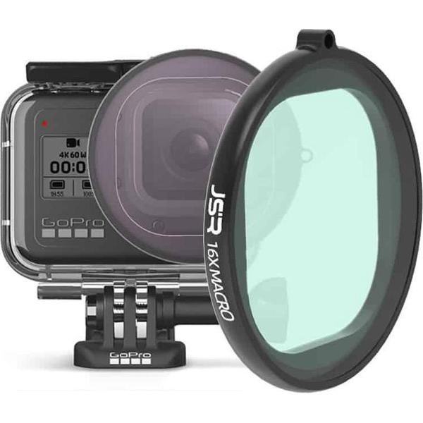 JSR ronde behuizing 16X macrolensfilter voor GoPro HERO8 zwart