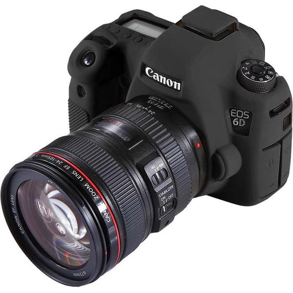 PULUZ zachte siliconen beschermhoes voor Canon EOS 6D (zwart)