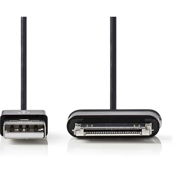 Nedis CCGP39200BK20 Sync And Charge-kabel Samsung 30-pins Male - Usb-a Male 2,0 M Zwart