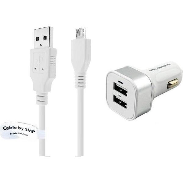 4,8A Auto oplader en 3,2 m oplaadkabel. Autolader adapter plug met stekker. Past ook op Lenovo Golden Warrior Note 8, A916, S856, A319, S90 Sisley, S580, A606, Vibe X2, Vibe Z2, K3