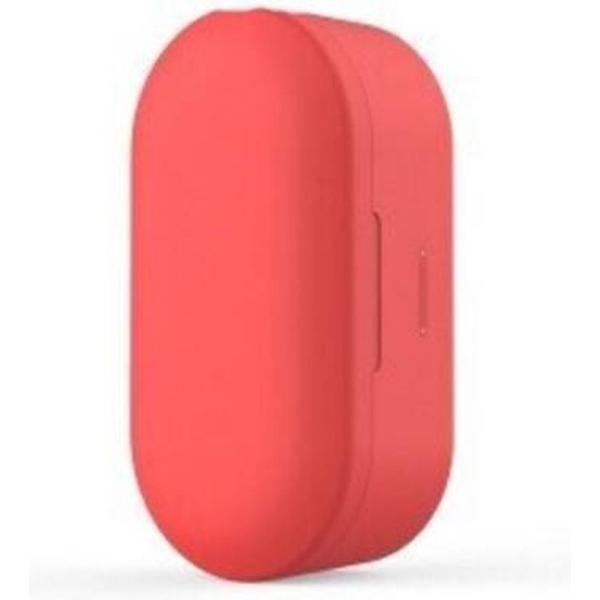 QCY T2C met de NIEUWE realtek VPH chip! | Volledig draadloze oordopjes | BT 5.0 | Wit met rode siliconen beschermhoesje