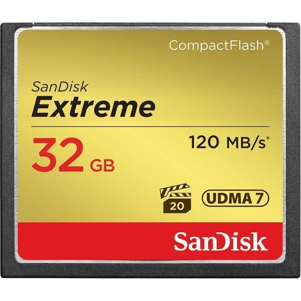 Sandisk Extreme CompactFlash kaart 32 GB