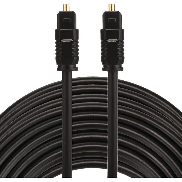 ETK Digital Toslink Optical kabel 20 meter / audio male to male / Optische kabel PVC series - zwart