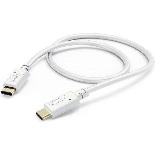 Hama Oplaad-/gegevenskabel USB Type-C - USB Type-C 1,0 M Wit