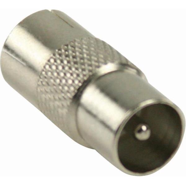 Nedis CSGB40942ME Coaxadapter Iec (coax) Male - Iec (coax) Female Metaal