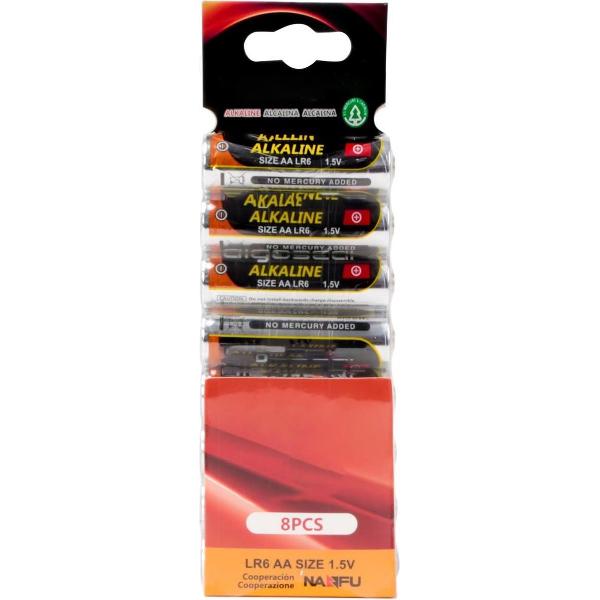 Batterij - Aigi Baty - AA/LR06 - 1.5V - Alkaline Batterijen - 8 Stuks - BSE