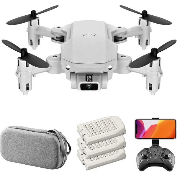 drones met camera for Volwassenen - ZINAPS LS-MIN Mini Drohne RC Quadcopter 480P Camera 13 Minuten Flugzeit 360 ° Flip 6-Achsen Gyro Geste Foto Video Track Flughöhe Halten Headless Fernbedienung Drohne für Kinder Erwachsene 3 Batterien