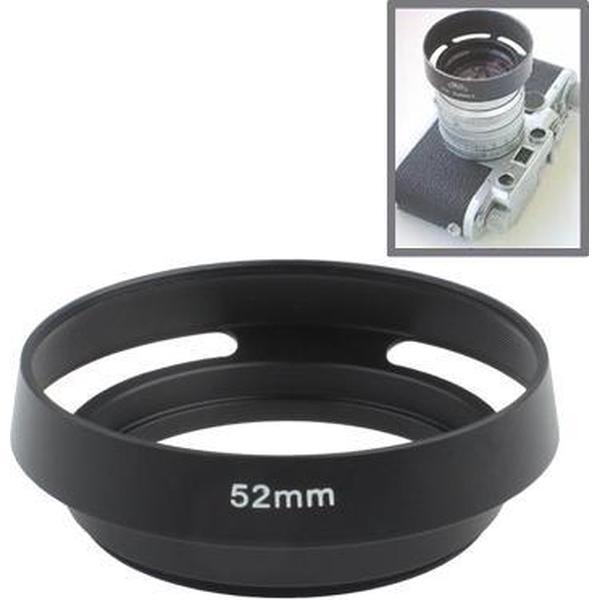 52 mm metalen geventileerde zonnekap voor Leica (zwart)