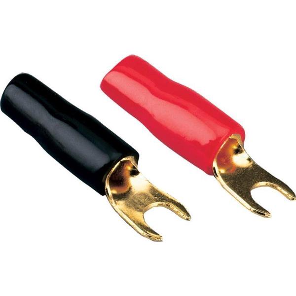 Vork kabelschoen 10 mm² 50 Stuks zwart