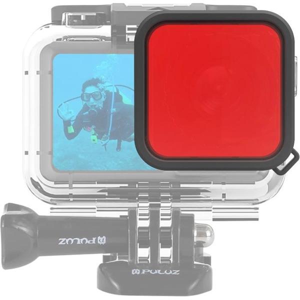 PULUZ Housing Diving Color lens filter voor DJI osmo actie (rood)