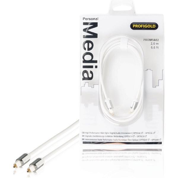 Profigold PROM5602 Glasvezel kabel 2 m TOSLINK Wit