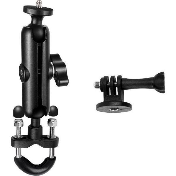 9.5cm drijfstang motorfietsstuur vaste houder met statiefadapter en schroef voor DJI Osmo Action, GoPro HERO8 zwart / HERO7 / 6/5, Xiaoyi en andere actiecamera's (zwart)