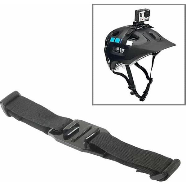 ST-04 Outdoor Camera Helm Mount montage riem voor GoPro NIEUWE HERO / HERO6 / 5/5 sessie / 4 sessie / 4/3 + / 3/2/1, Xiaoyi en andere actiecamera's (zwart)