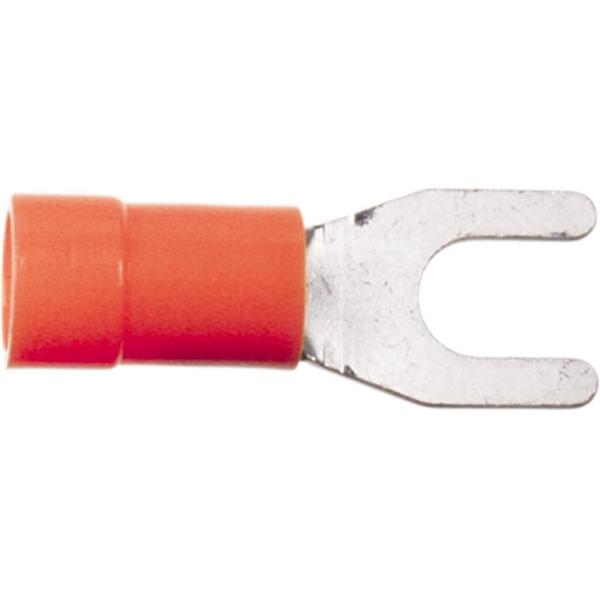 Vork Kabelschoen Rood 0.5 - 1.0 mm² / Breedte 4.0 mm (100 stuks)