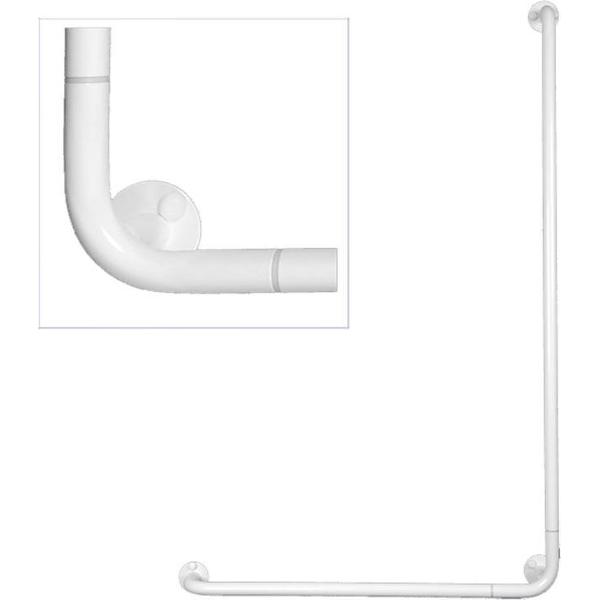 Badkamer-toilet hoekhandgreep 90 graden 110 x 70 cm RVS wit