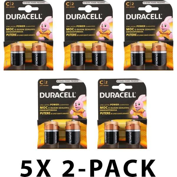 Duracell Alkaline C-batterijen - LR14 - 1.5V - Voordeelverpakking 10 stuks