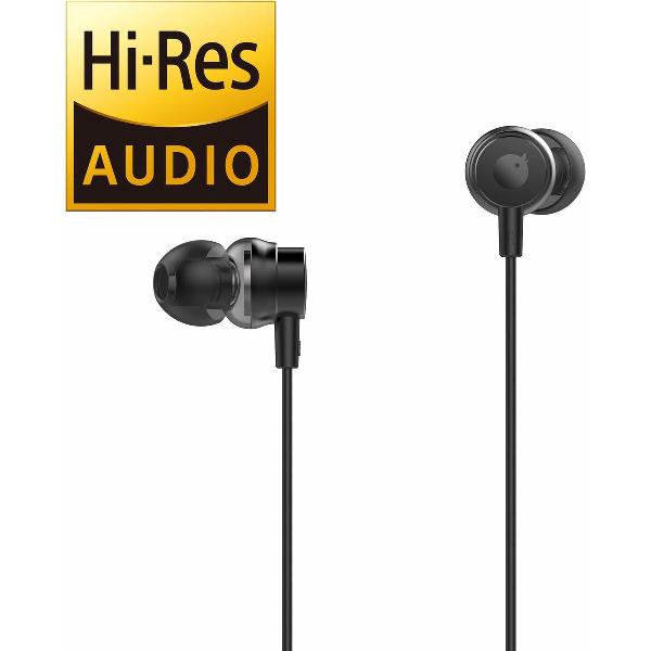Tuddrom H2 Zwart - Hi-Res In Ear Oordopjes met Microfoon - Dual High Quality Dynamic Drivers - 2 Jaar Garantie
